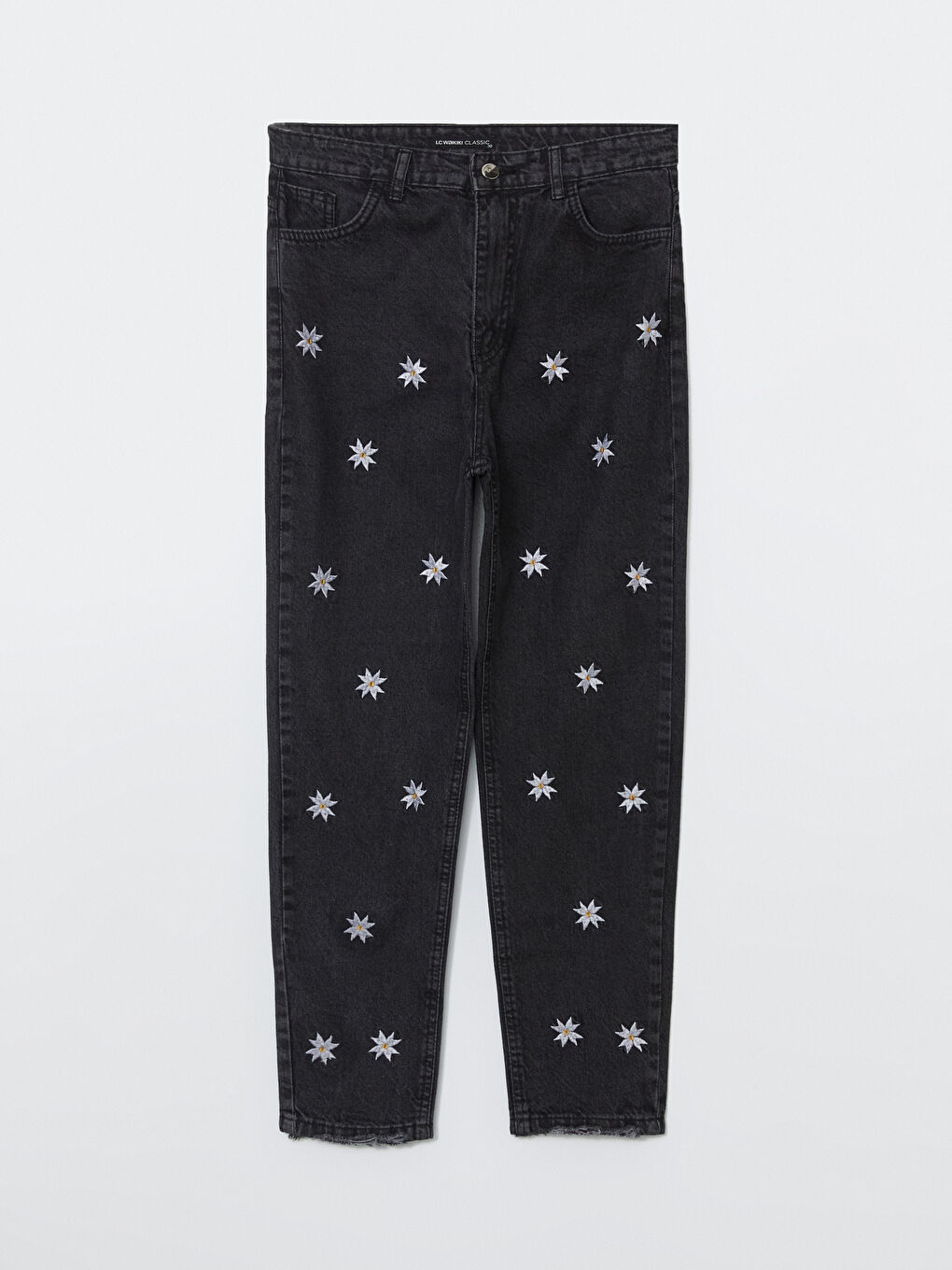 Mom Fit Floral Women's Jeans-5