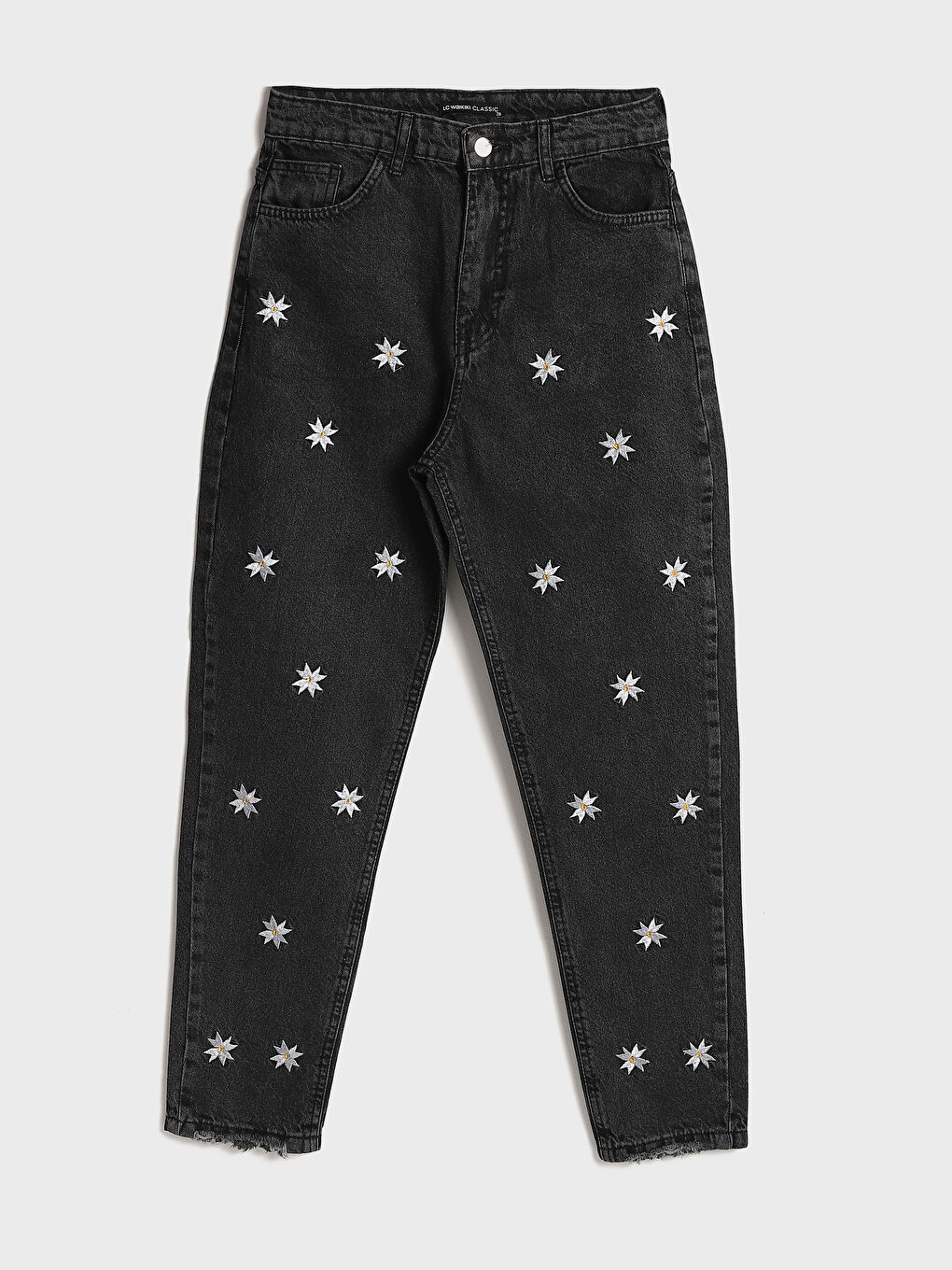 Mom Fit Floral Women's Jeans-4