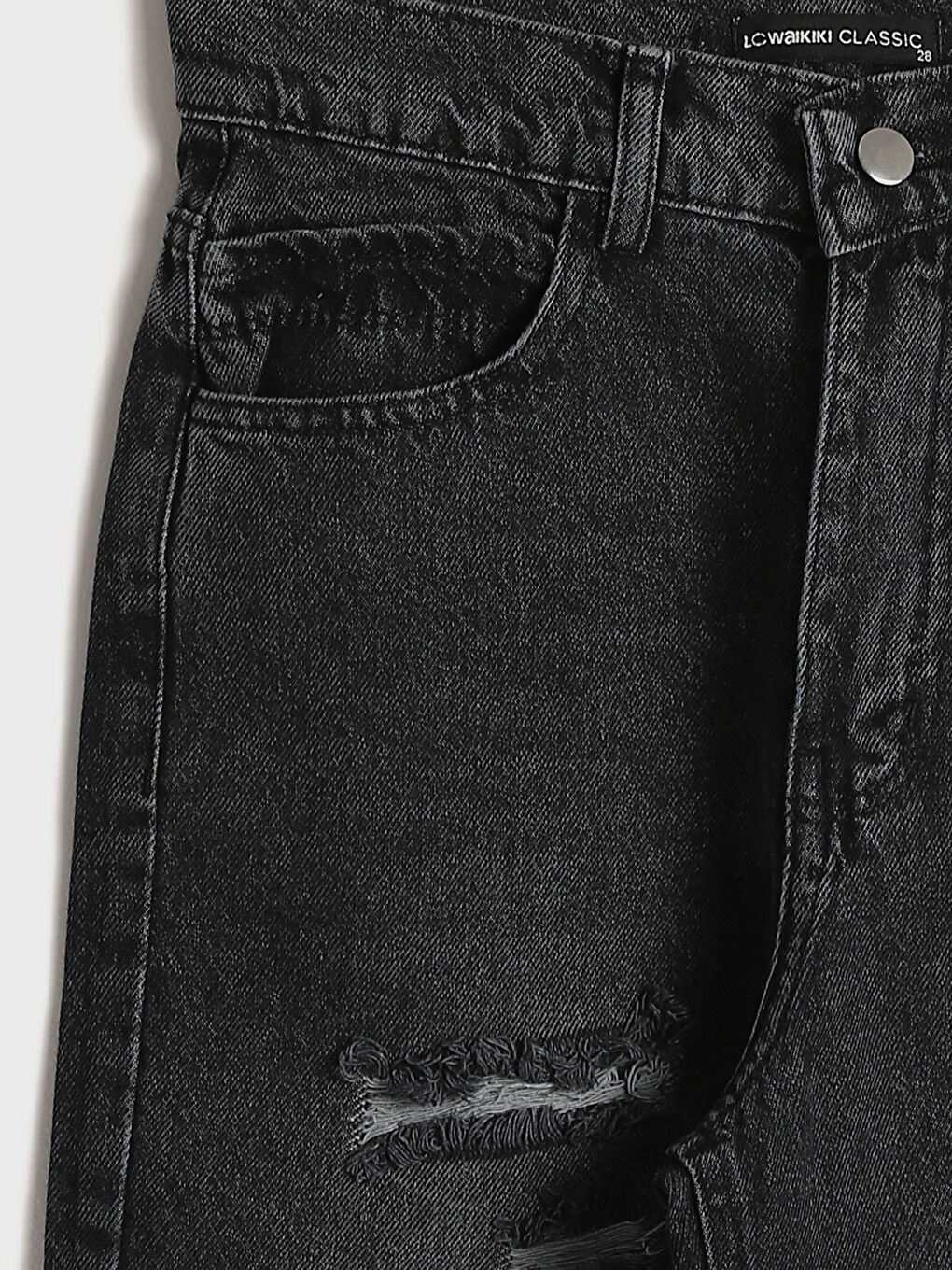 Mom Fit Printed Ripped Detail Women's Jeans -W4LH91Z8-507
