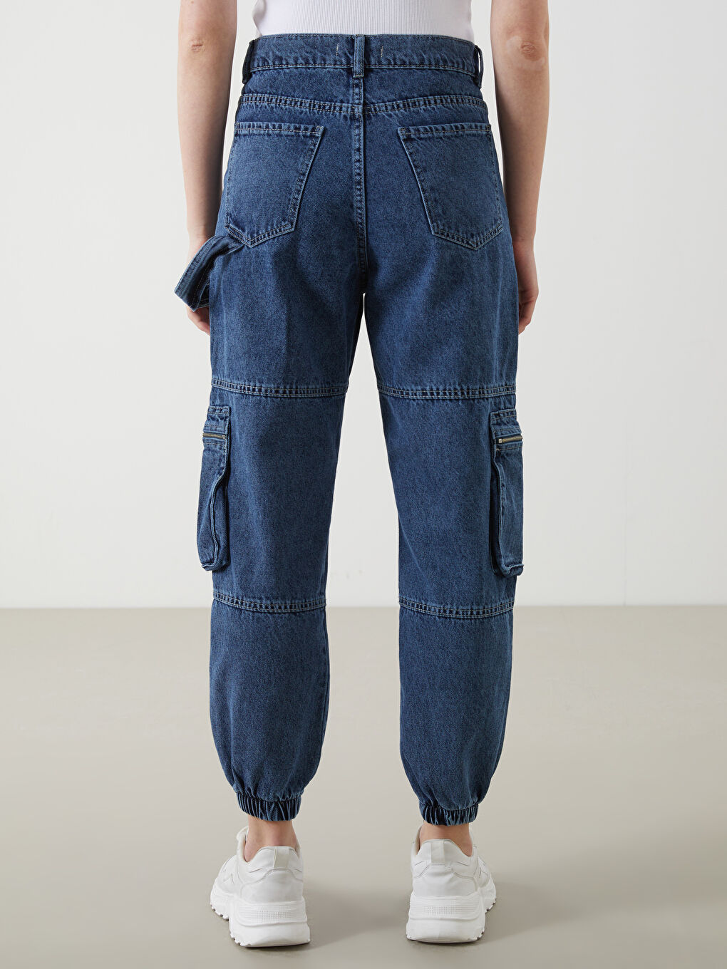 Ripped Detail Jogger Women's Cargo Jeans -W4LH93Z8-507