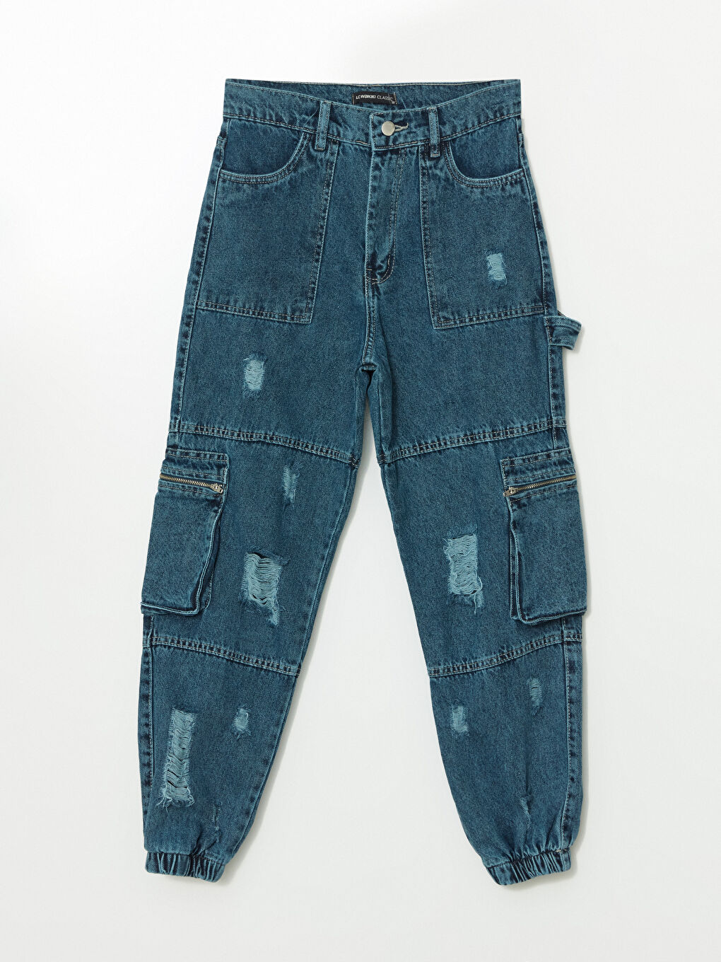 Ripped Detail Jogger Women's Cargo Jeans -W4LH93Z8-507