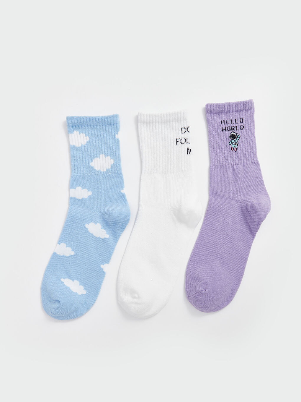 LCW DREAM Printed Women's Ankle Socks 3-packs -W50416Z8-J0M