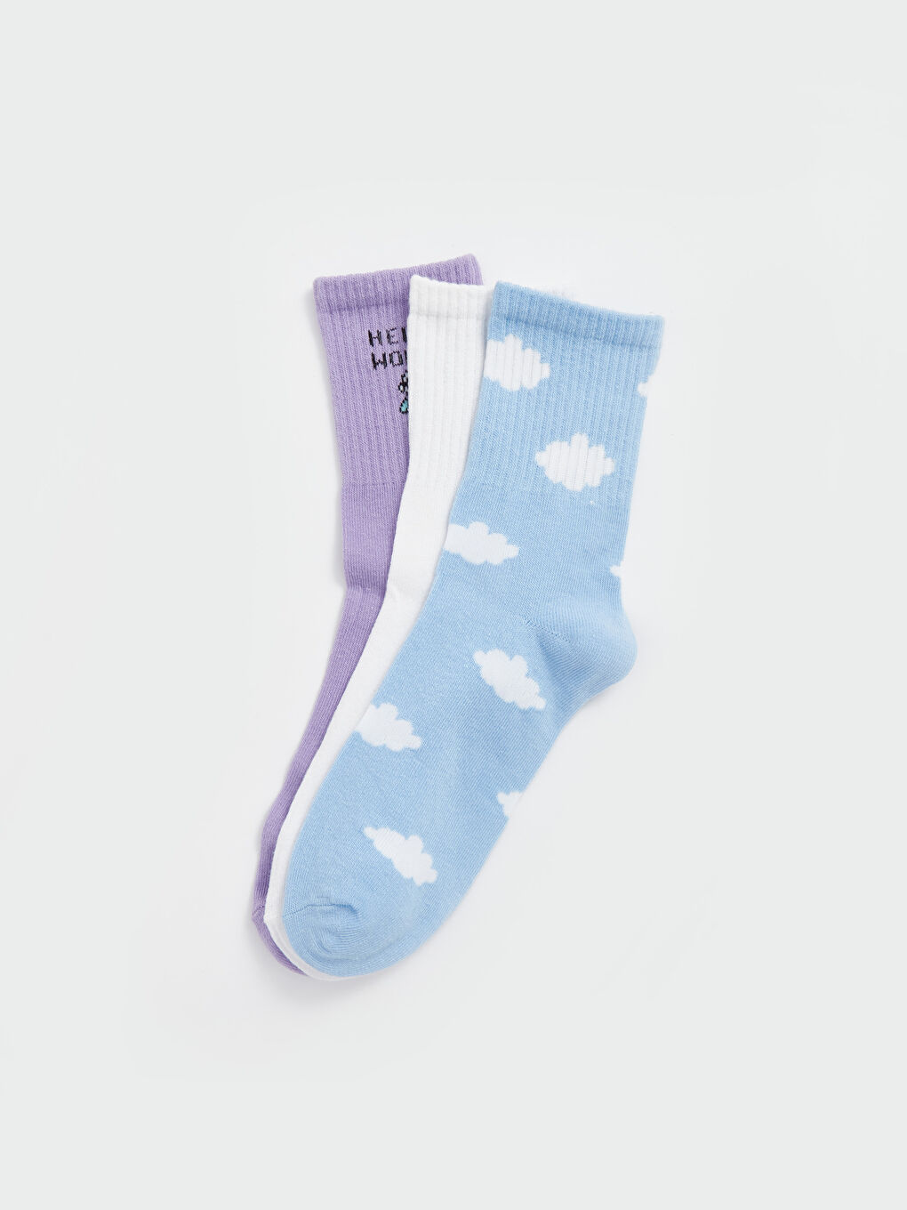 LCW DREAM Printed Women's Ankle Socks 3-packs -W50416Z8-J0M