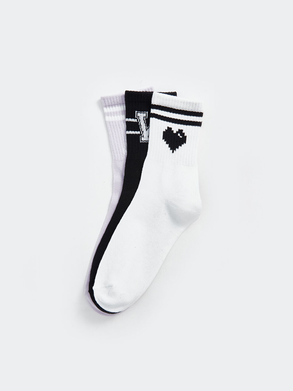 LCW DREAM Printed Women's Ankle Socks 3-packs -W50418Z8-J1F