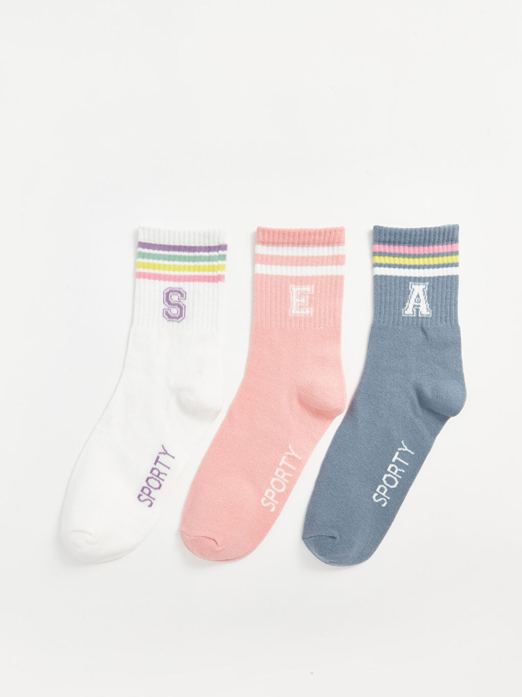 LCW DREAM Printed Women's Ankle Socks 3-packs -W50420Z8-EEW