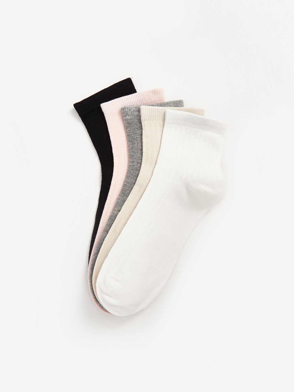 LCW DREAM Women's Plain Ankle Socks 5 Pack -W50428Z8-EEW