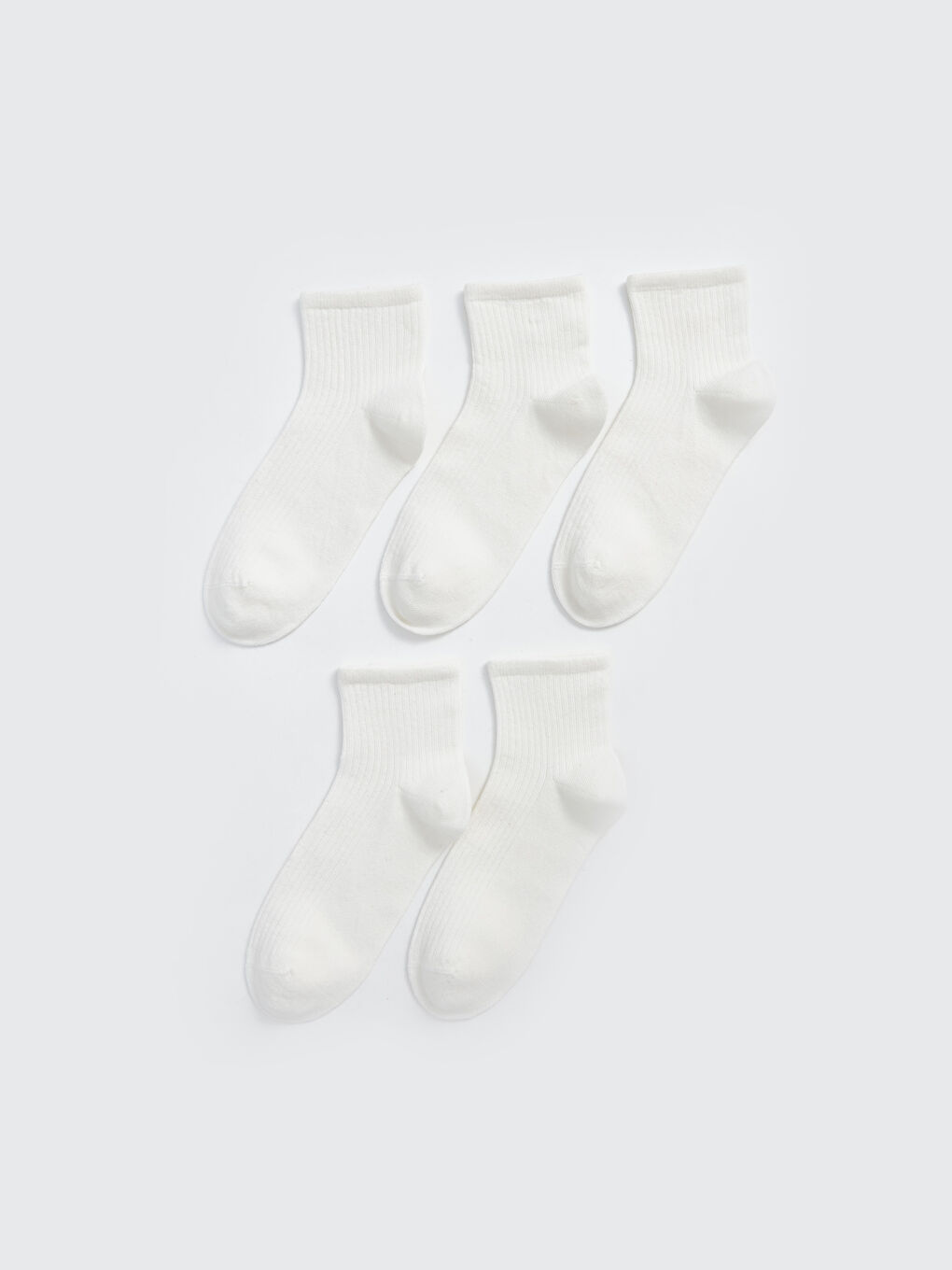LCW DREAM Women's Plain Ankle Socks 5 Pack -W50430Z8-FDU