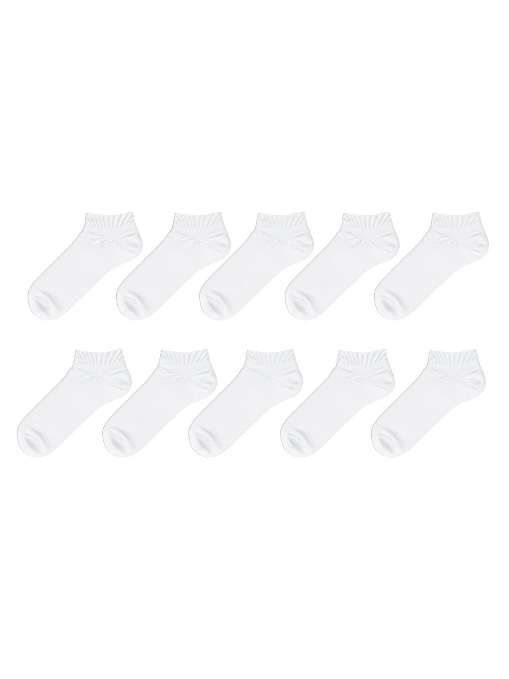 LCW DREAM Women's Plain Trainer Socks 10-pack -W50450Z8-FFB