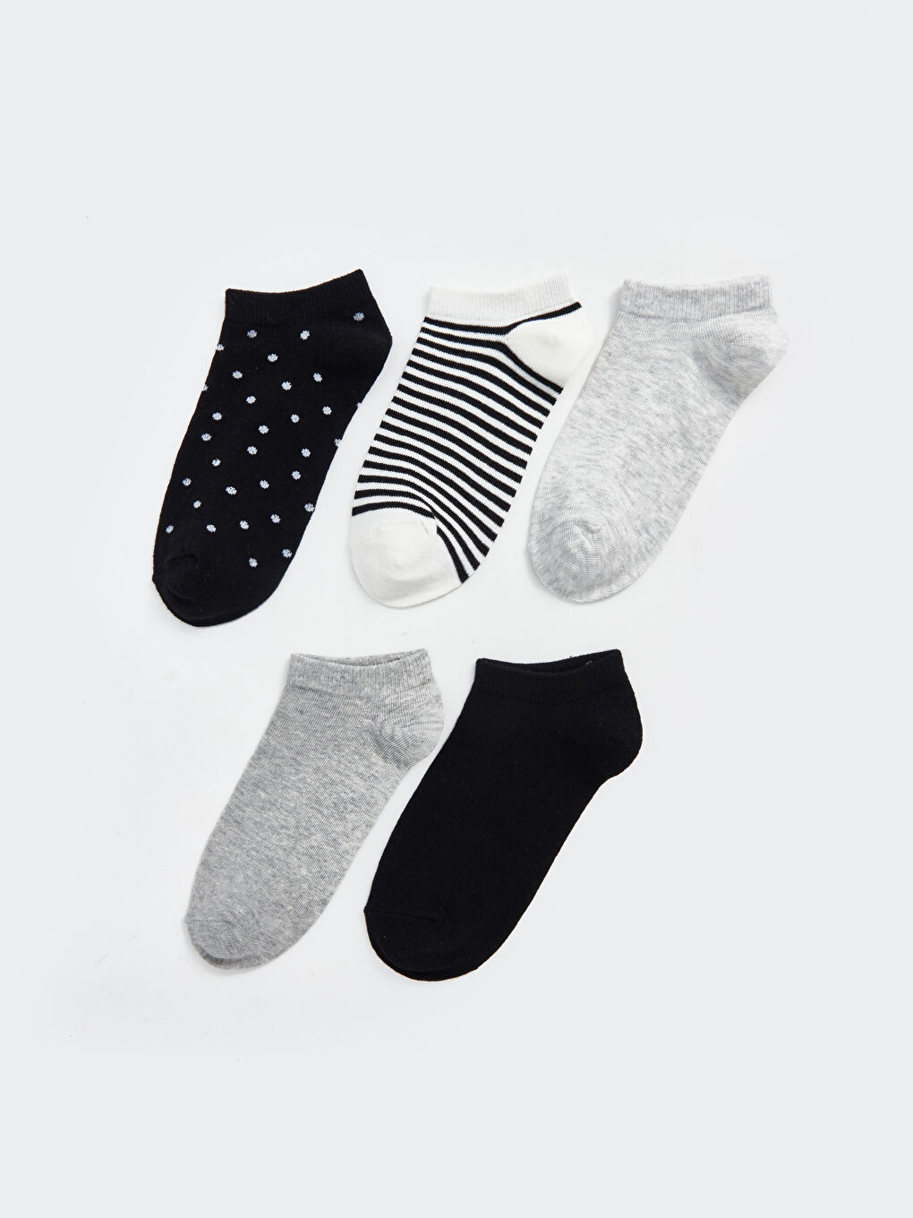 LCW DREAM Patterned Women's Trainer Socks 5 Pack -W50473Z8-CVL