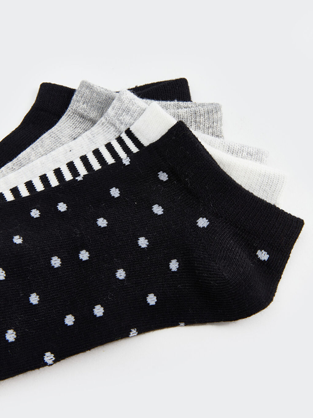 LCW DREAM Patterned Women's Trainer Socks 5 Pack -W50473Z8-CVL