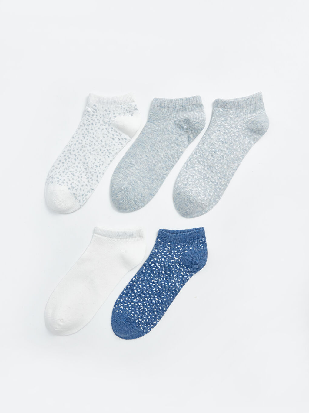 LCW DREAM Patterned Women's Trainer Socks 5 Pack -W50481Z8-EEW