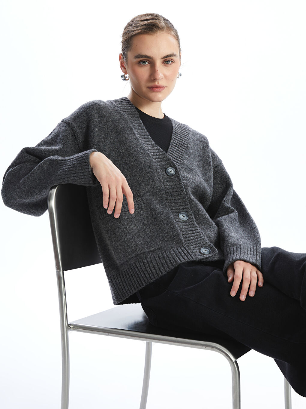 V Neck Women's Knitwear Cardigan