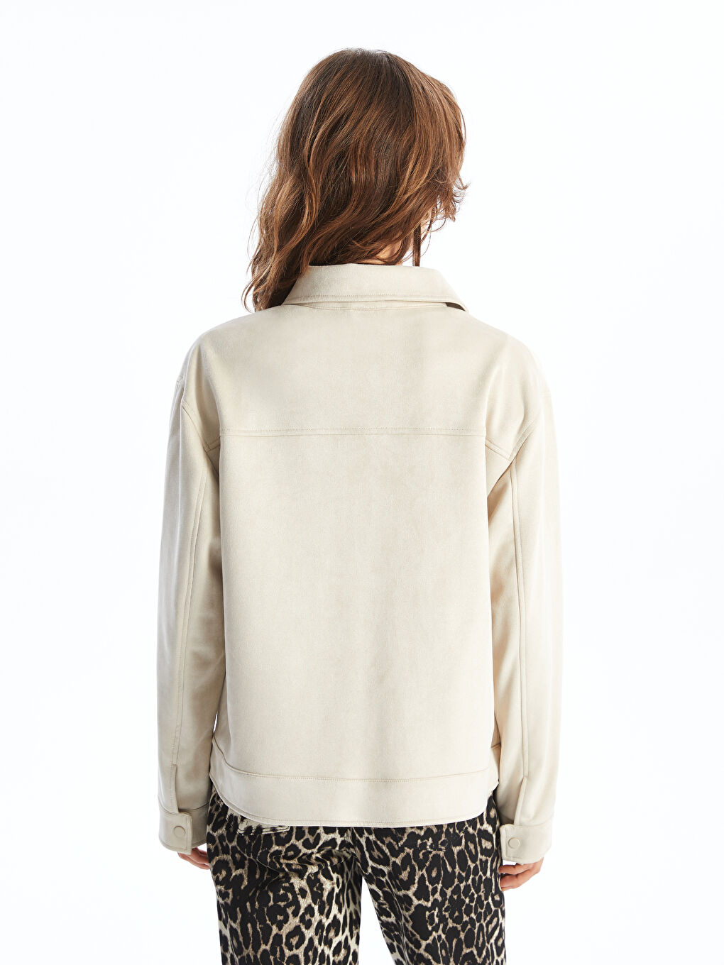 LCWAIKIKI Classic Faux Suede Women's Shirt Jacket -W50795Z8-G5M