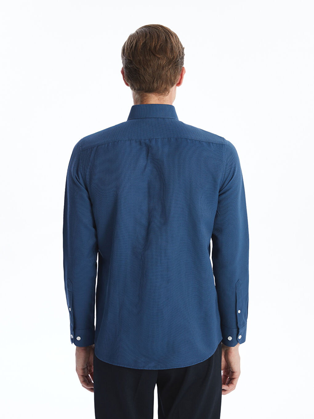 LCWAIKIKI Classic Slim Fit Long Sleeve Dobby Men's Shirt -W50804Z8-VCP
