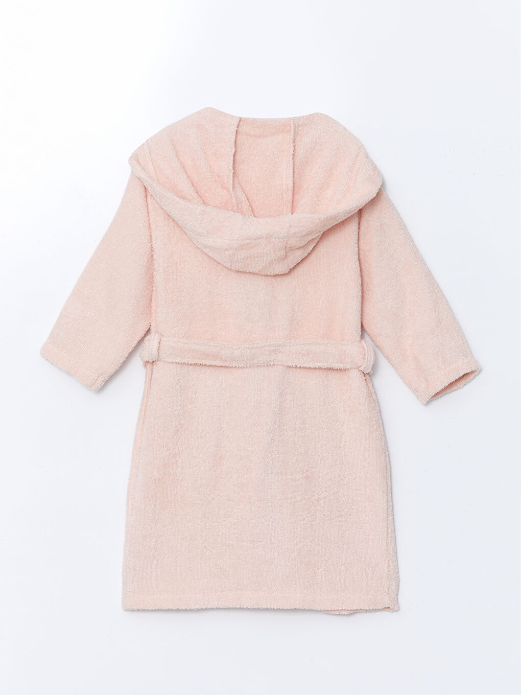 Pembe Çiçek Nakışlı Kız Bebek Bornoz-1