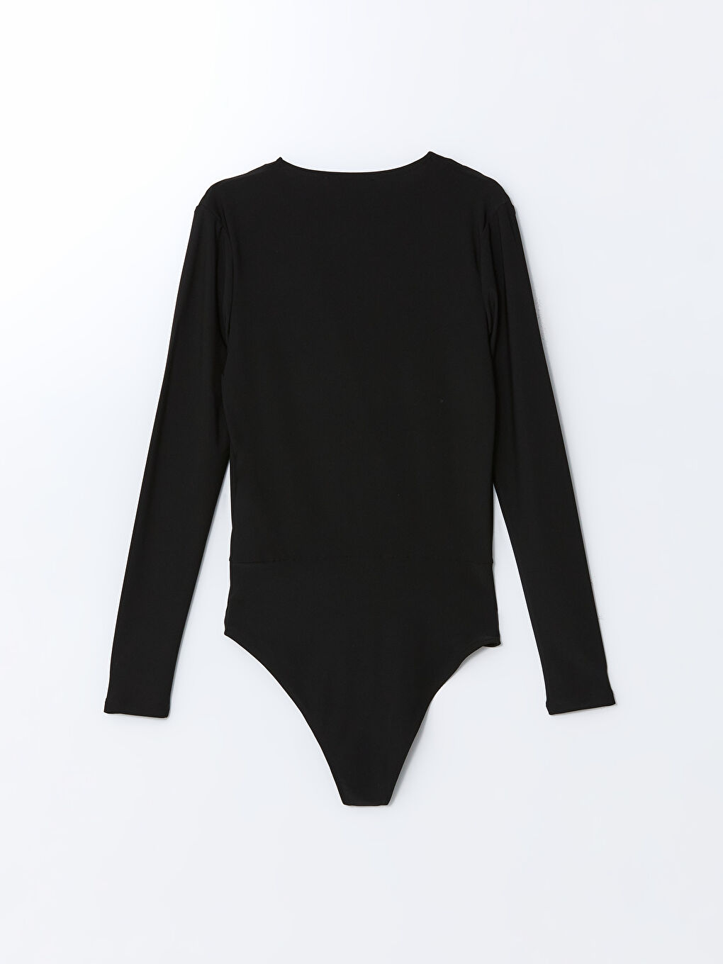 LCW Vision Siyah Kruvaze Yaka Kadın Bodysuit - 1