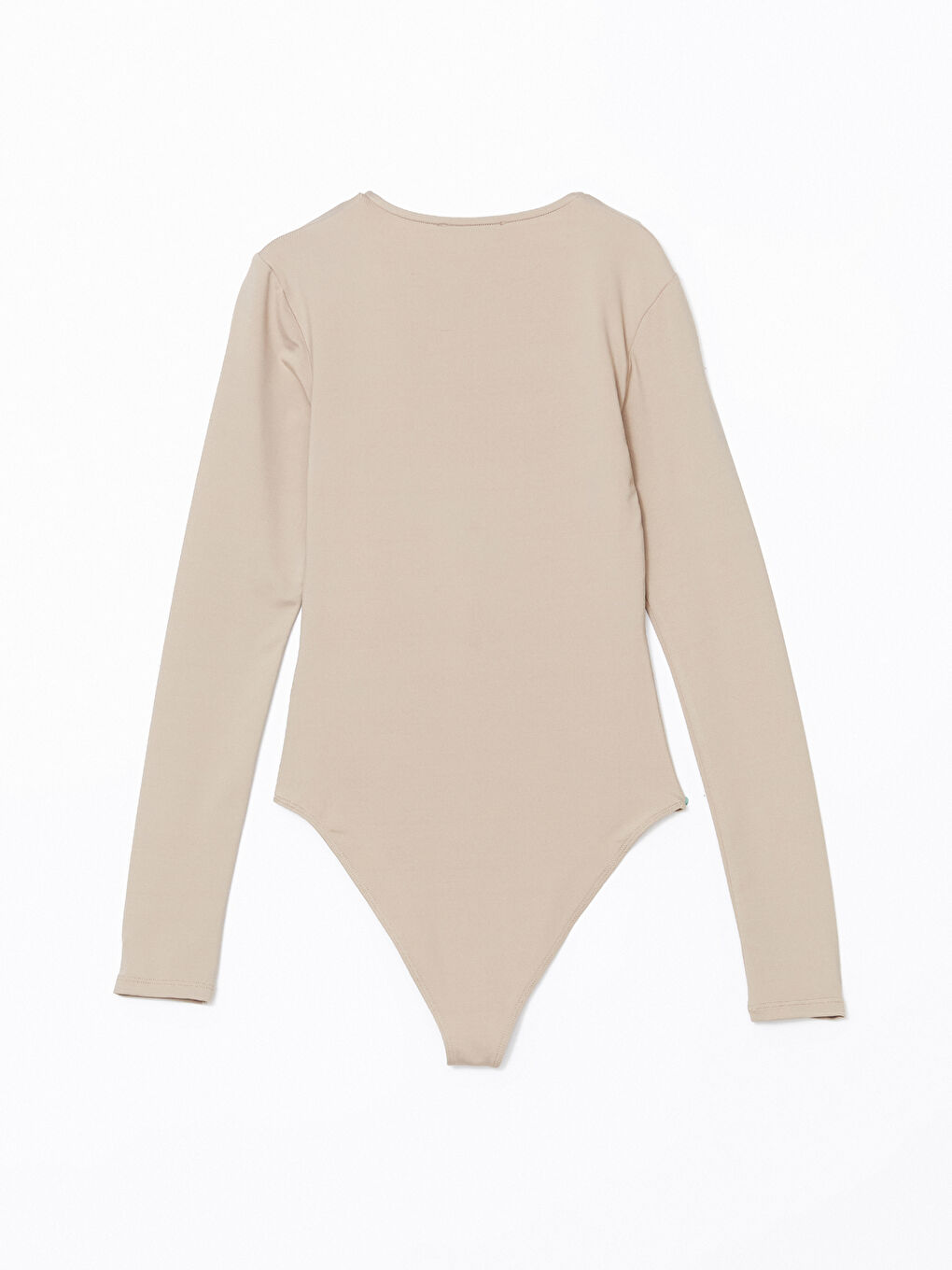 LCW Vision Bej Bisiklet Yaka Kadın Bodysuit - 5