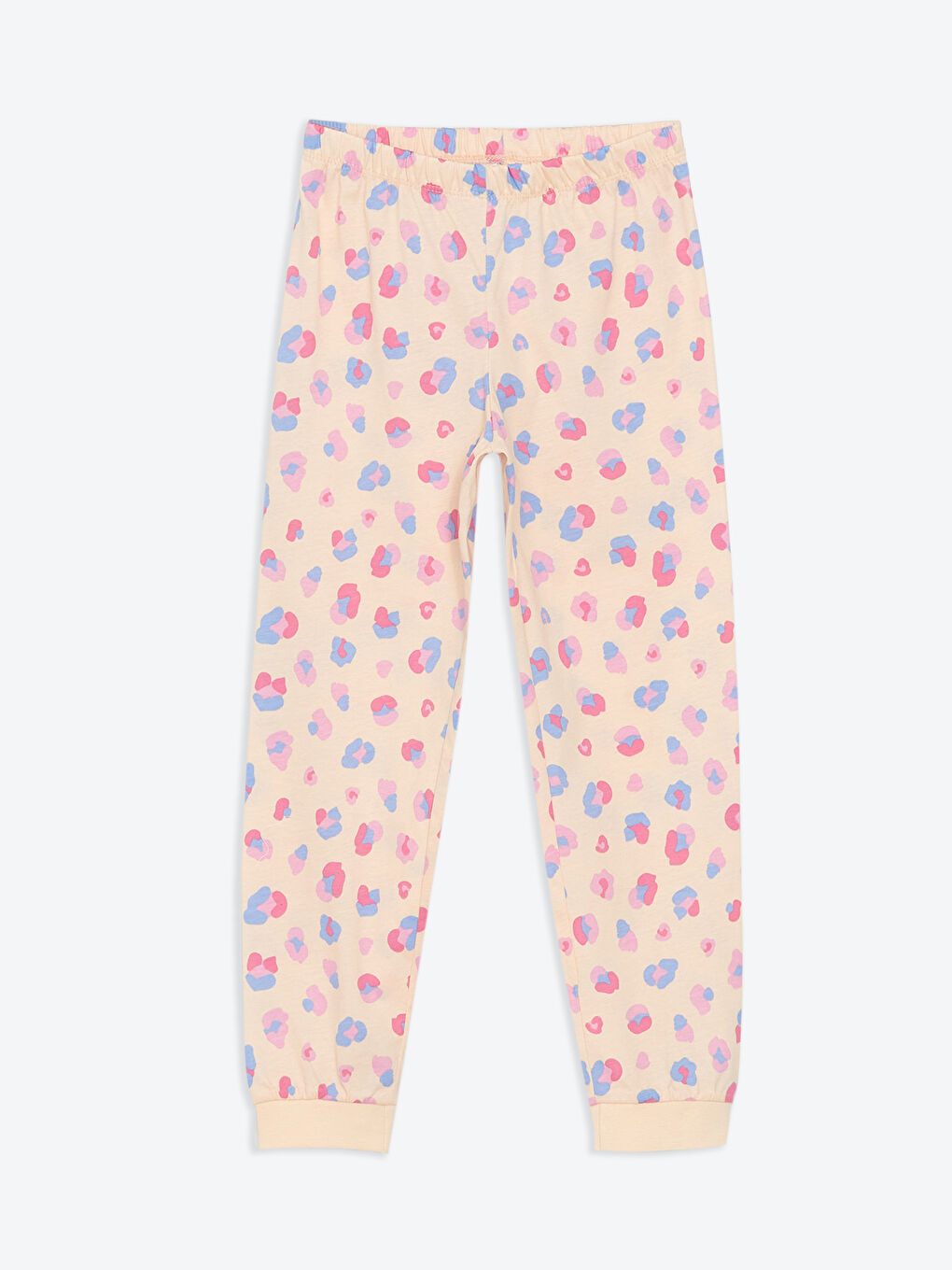 LCW Kids Pembe Beli Lastikli Kız Çocuk Pijama Alt