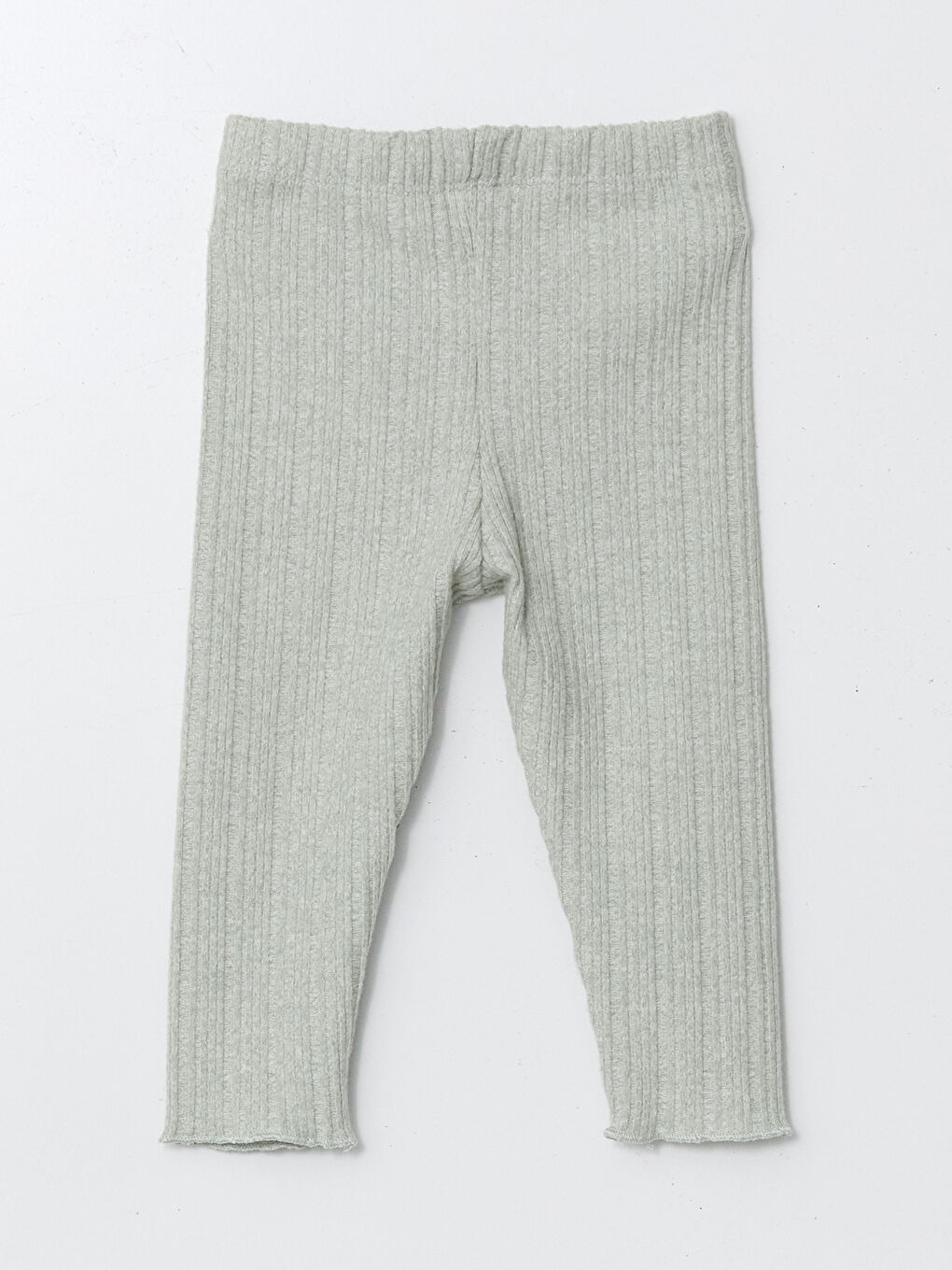 Yeşil Beli Lastikli Basic Kız Bebek Tayt-1