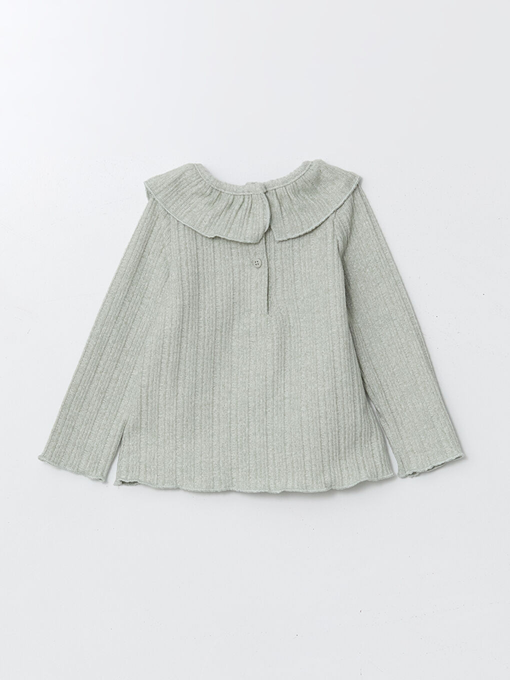 Yeşil Bebe Yaka Dokulu Kız Bebek Bluz-1