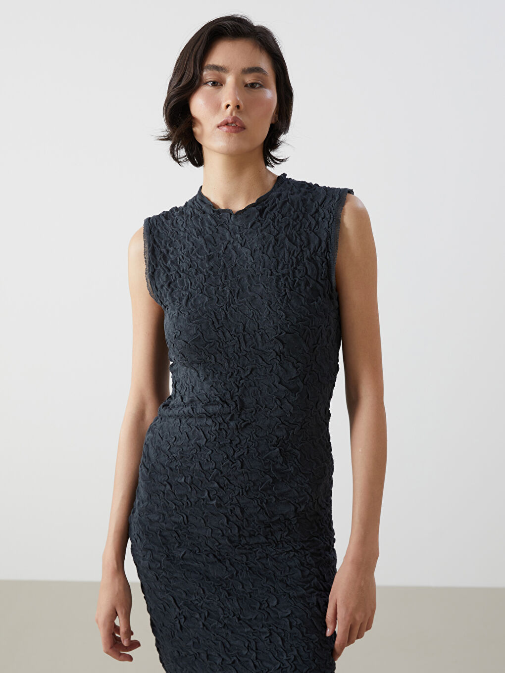 LCW Vision Crew Neck Women's Knitwear Dress -W4LK01Z8-HRB