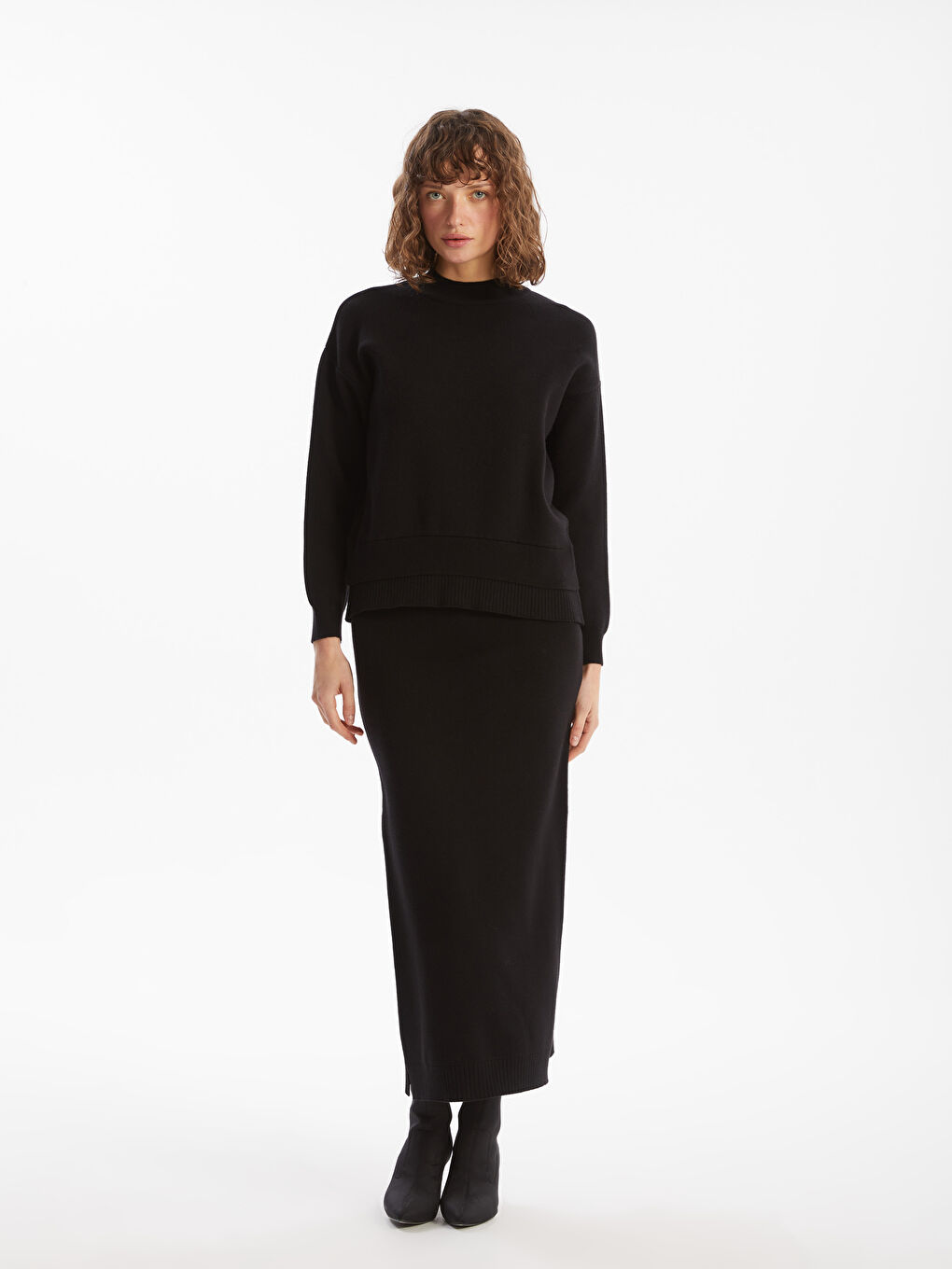 Crew Neck Women's Knitwear Sweater -W4LK06Z8-CVL