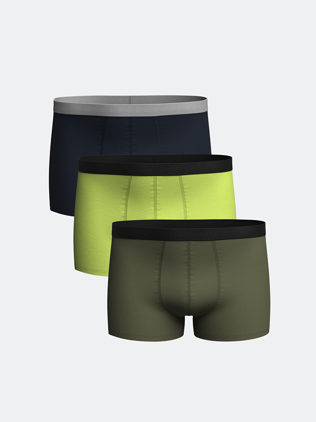 Karışık Standart Kalıp Pamuklu Esnek Erkek Boxer 3'lü