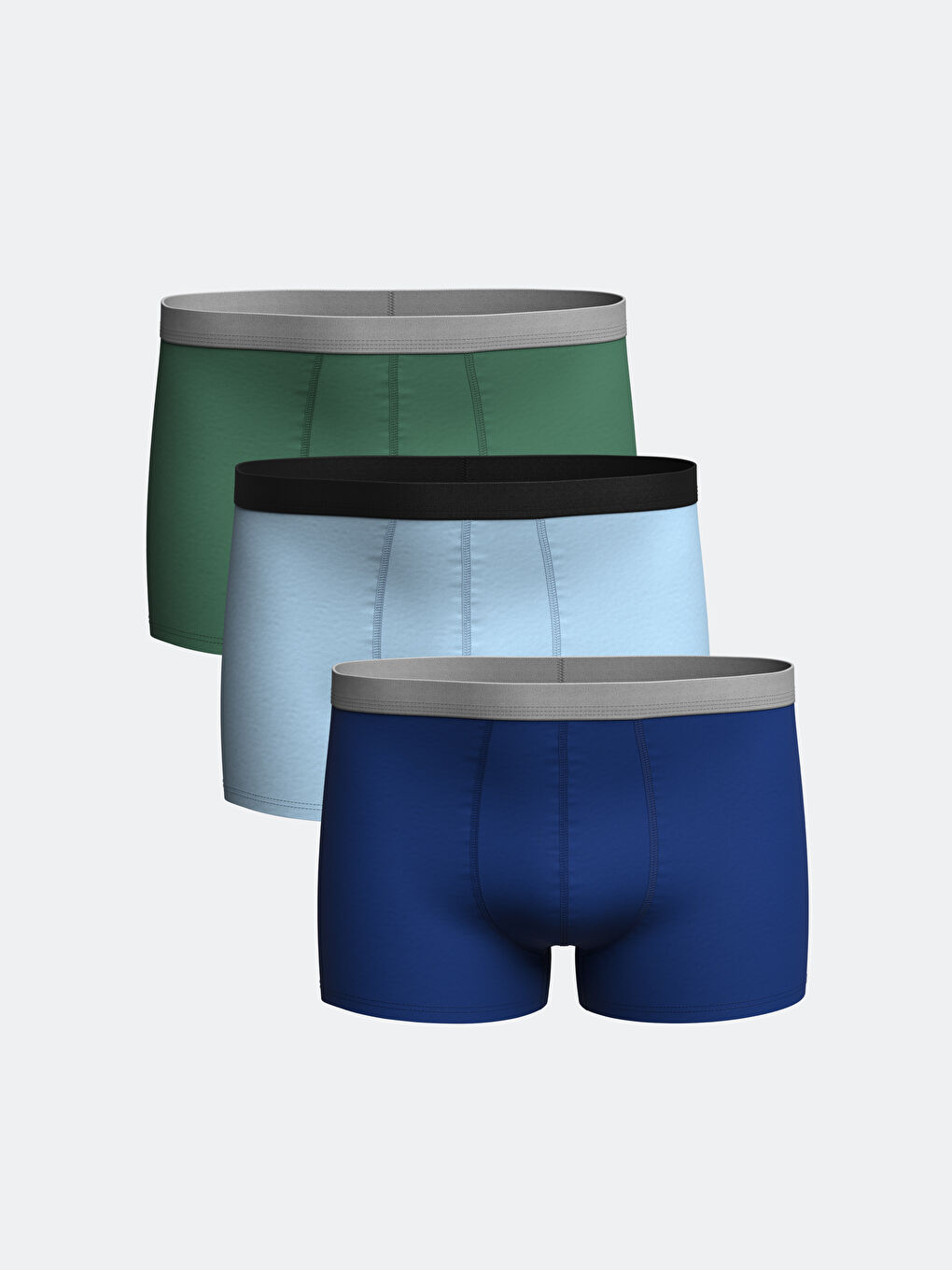 Karışık Standart Kalıp Pamuklu Esnek Erkek Boxer 3'lü