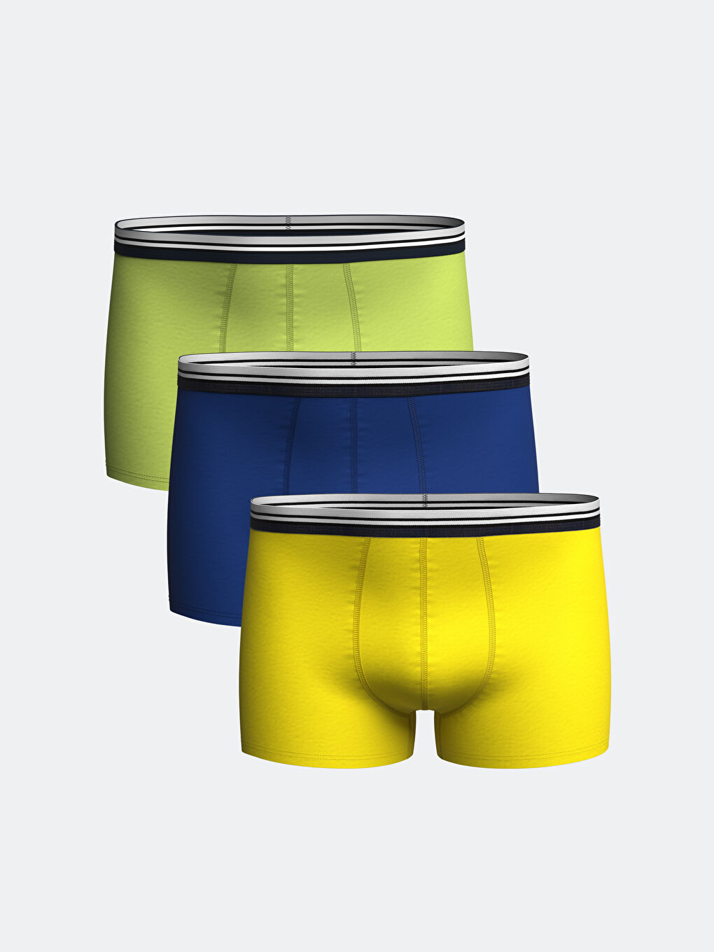 Karışık Standart Kalıp Pamuklu Esnek Erkek Boxer 3'lü