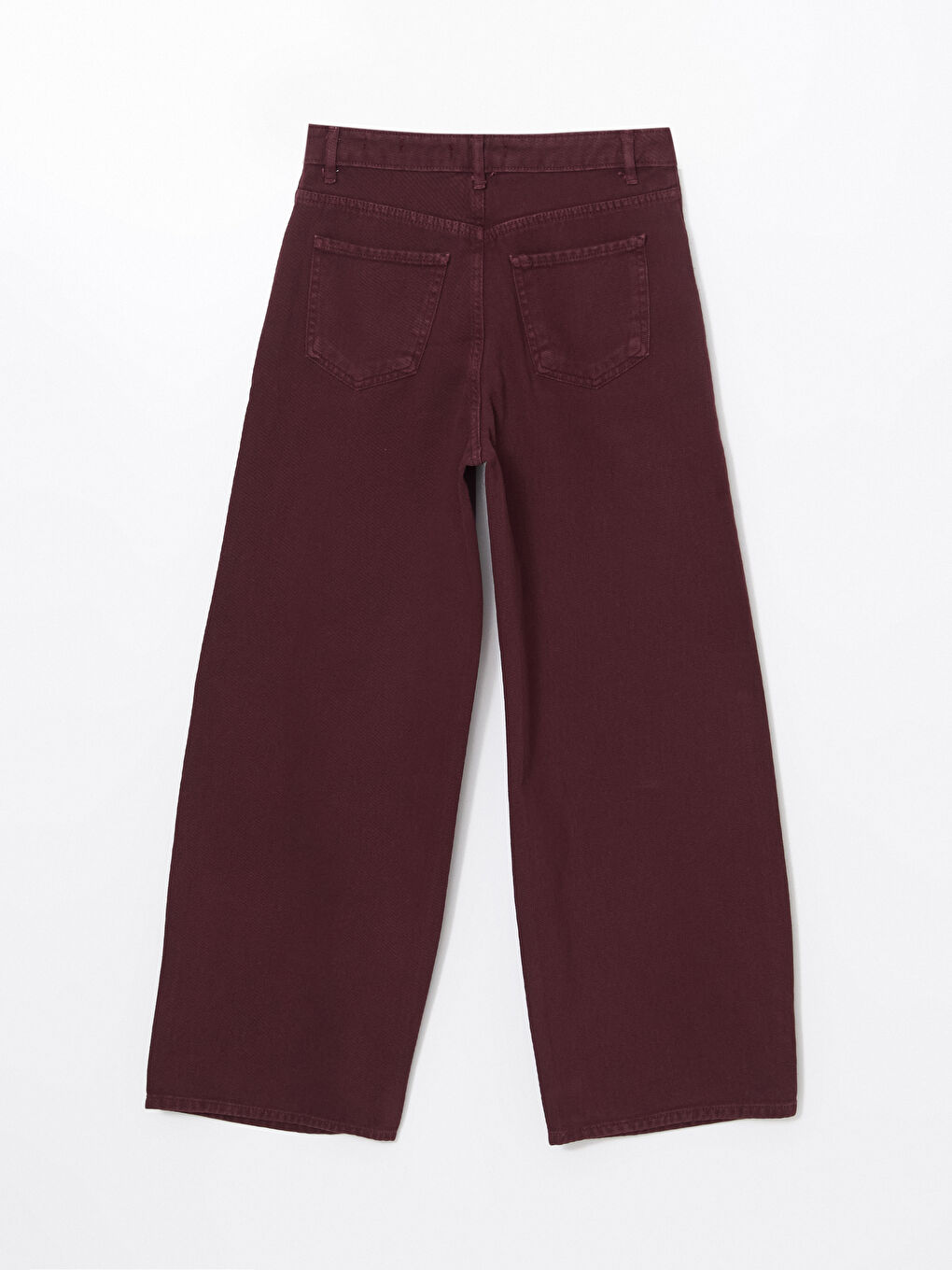 LCW Jeans Bordo Balloon Fit Kadın Jean Pantolon - 5