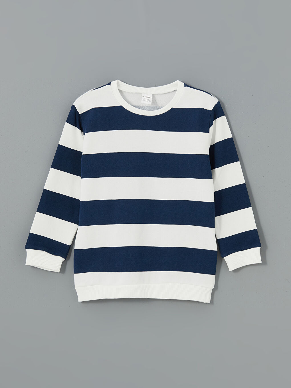 İndigo Bisiklet Yaka Baskılı Kalın Erkek Çocuk Sweatshirt