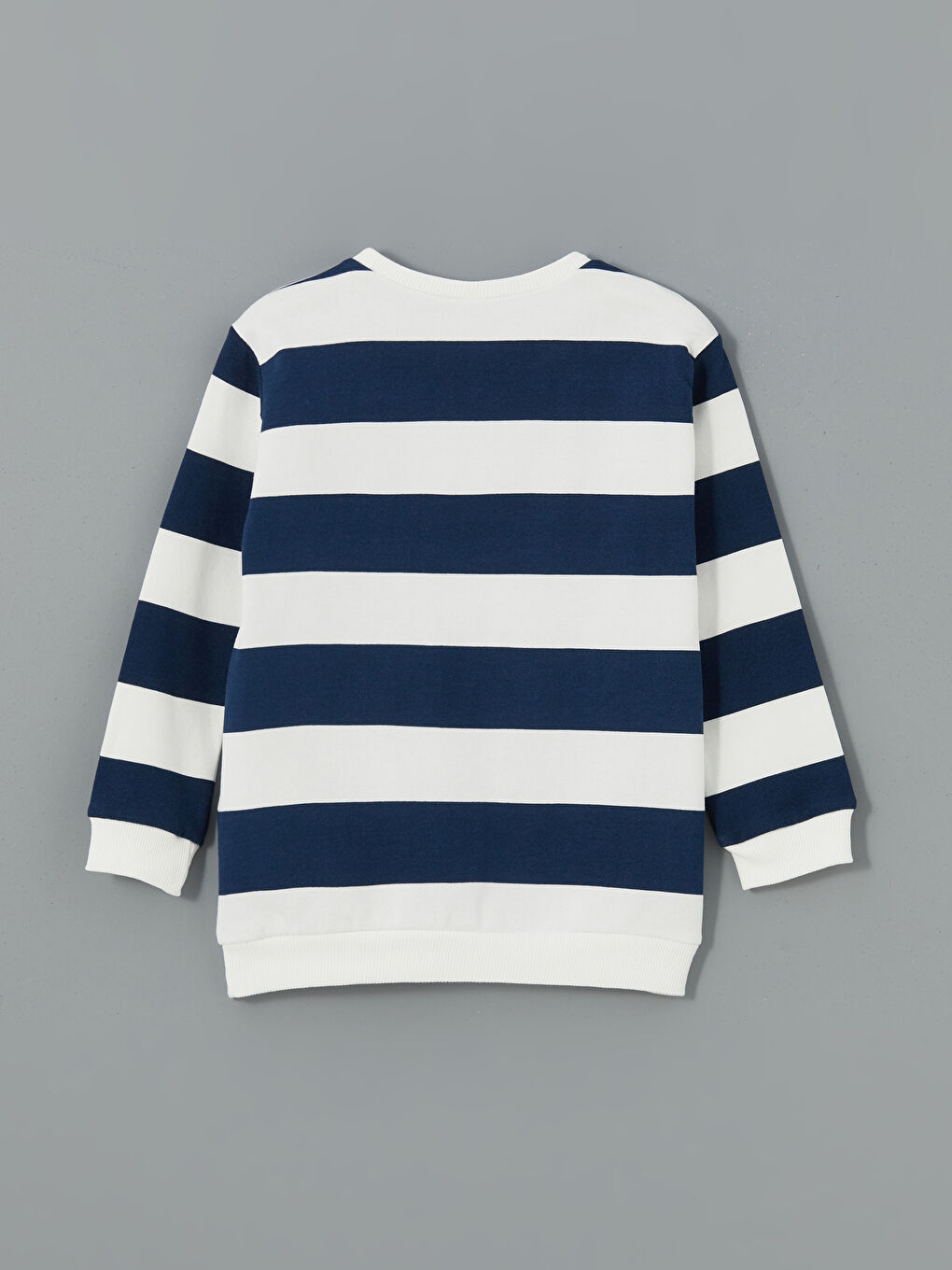 İndigo Bisiklet Yaka Baskılı Kalın Erkek Çocuk Sweatshirt-1