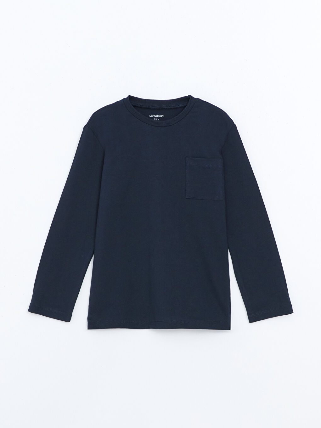 Lacivert Bisiklet Yaka Erkek Çocuk Tişört