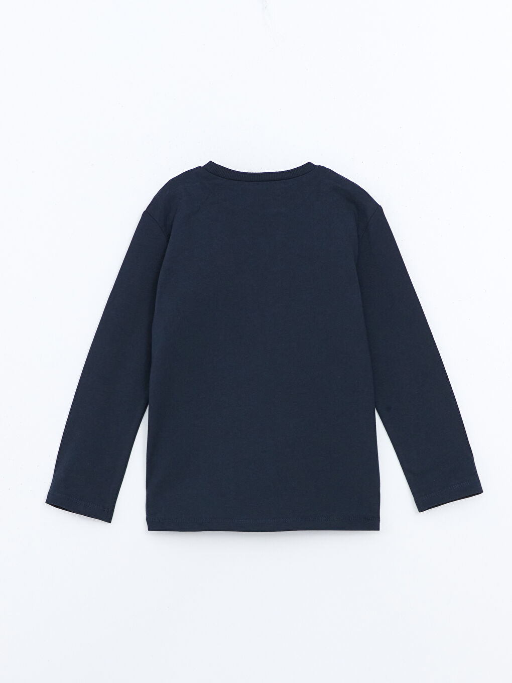 Lacivert Bisiklet Yaka Erkek Çocuk Tişört-1