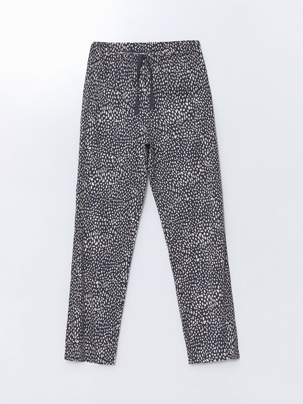 Gri Beli Lastikli Desenli Kadın Pijama Altı