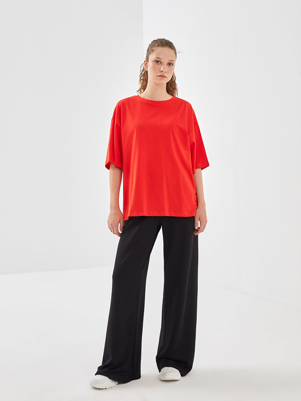 Siyah Beli Lastikli Kadın Eşofman Altı