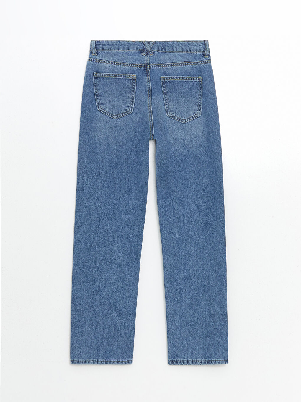 Джинсовые брюки для девочек с регулируемой эластичной талией-1