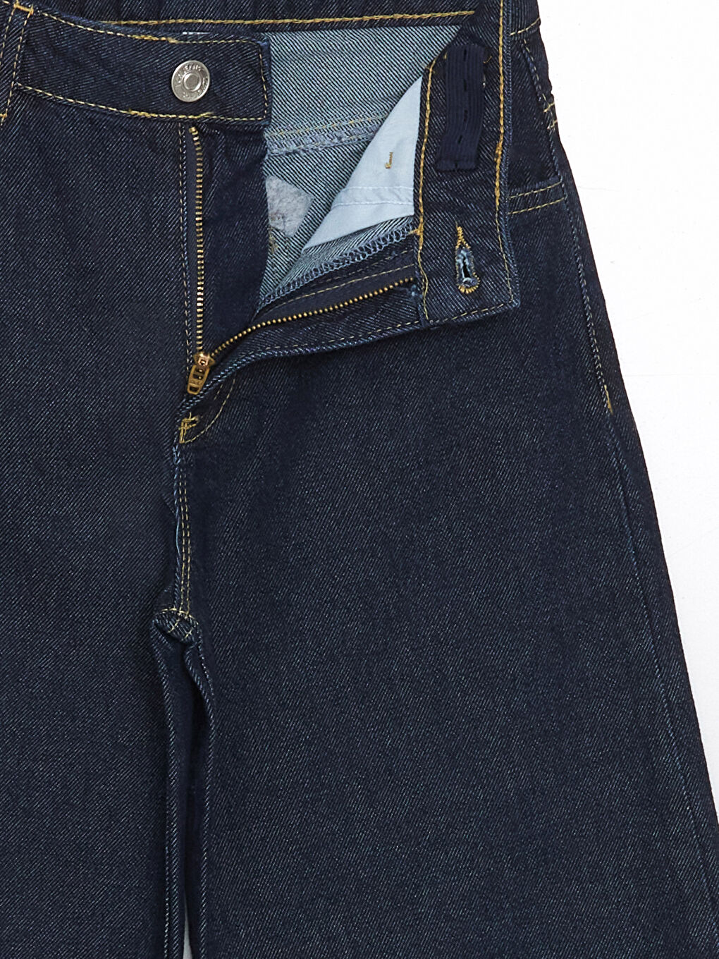 İndigo Wideleg Kız Çocuk Jean Pantolon-2