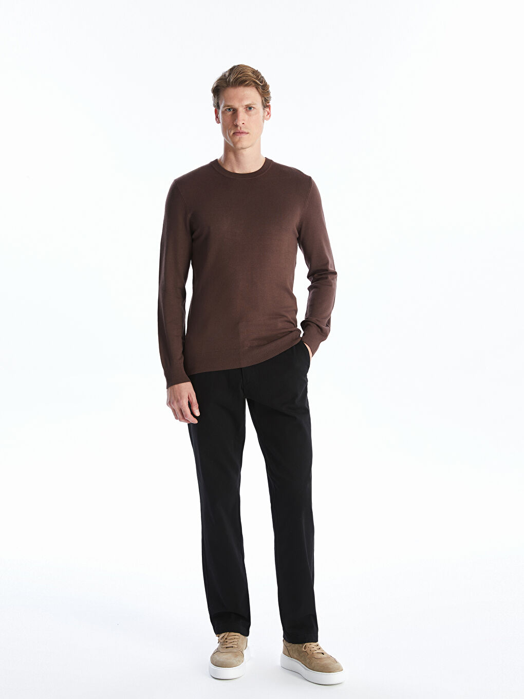 LCWAIKIKI Classic Standard Fit Gabardine Men's Chino Trousers -W51787Z8-CVL