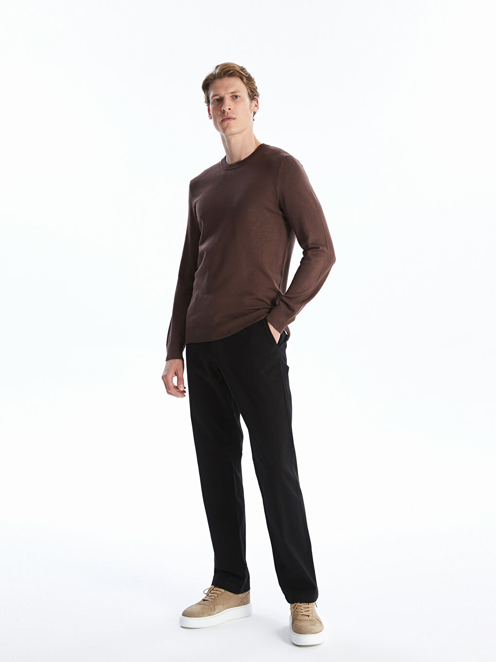 LCWAIKIKI Classic Standard Fit Gabardine Men's Chino Trousers -W51787Z8-CVL