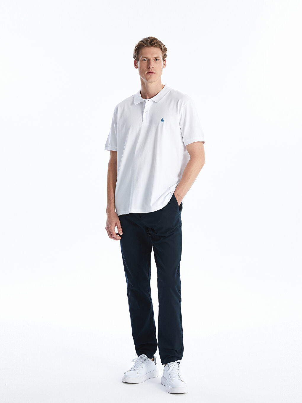 Slim Fit Men's Chino Trousers -W51788Z8-YEF