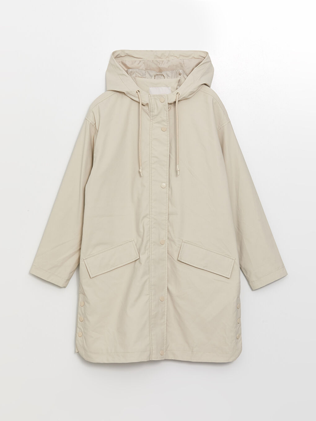 LCW Modest Women's Hooded Plain Raincoat -W51794Z8-YBA