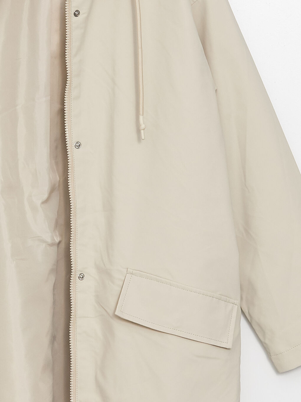 LCW Modest Women's Hooded Plain Raincoat -W51794Z8-YBA