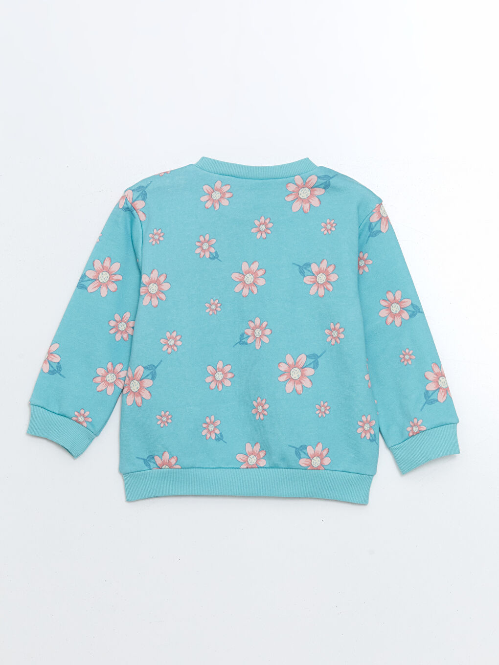 LCW Kids Bej Bisiklet Yaka Baskılı Kız Çocuk Sweatshirt 2'li - 3