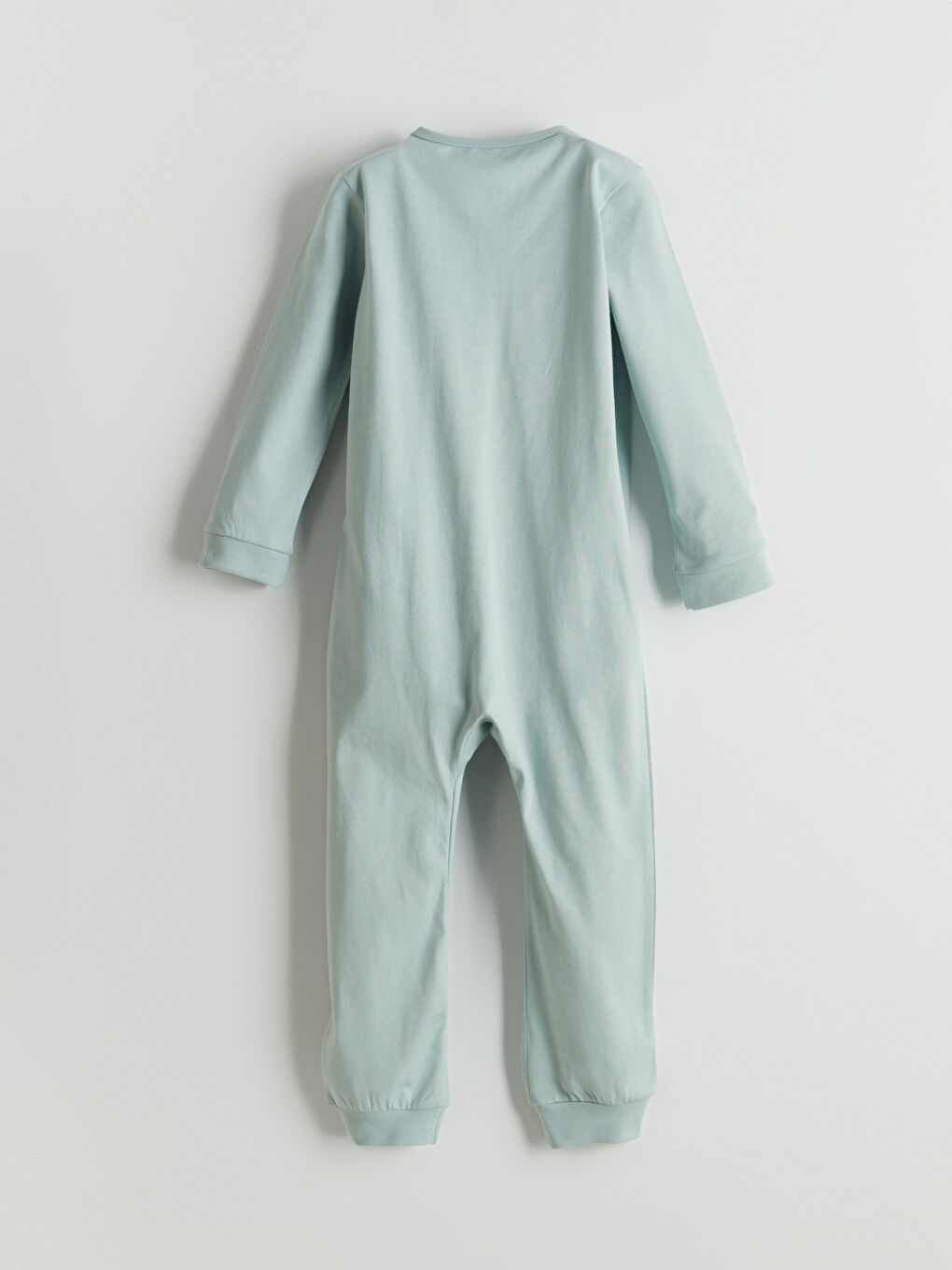 Yeşil Fermuarlı Yıldız Baskılı Erkek Bebek Tulum-2