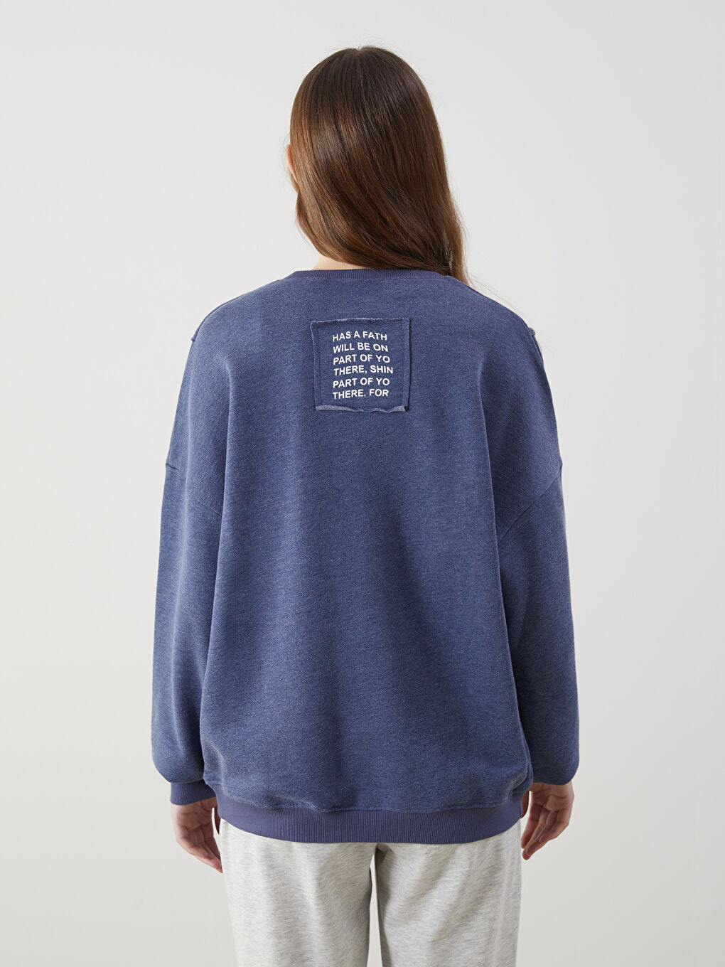 Crew Neck Printed Women's Sweatshirt-3