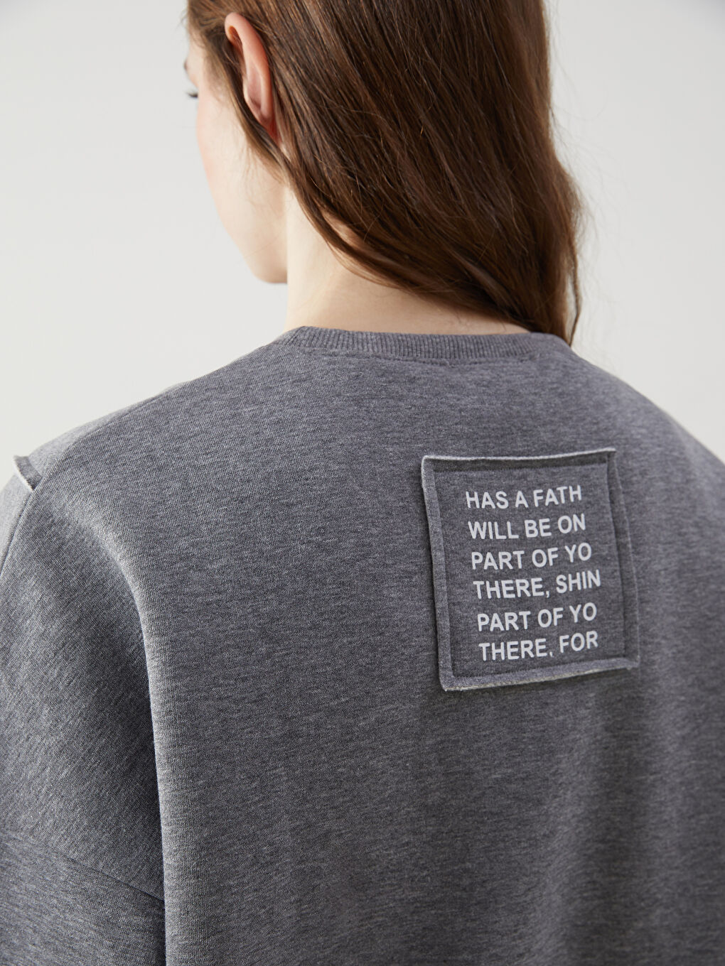 Crew Neck Printed Women's Sweatshirt-2