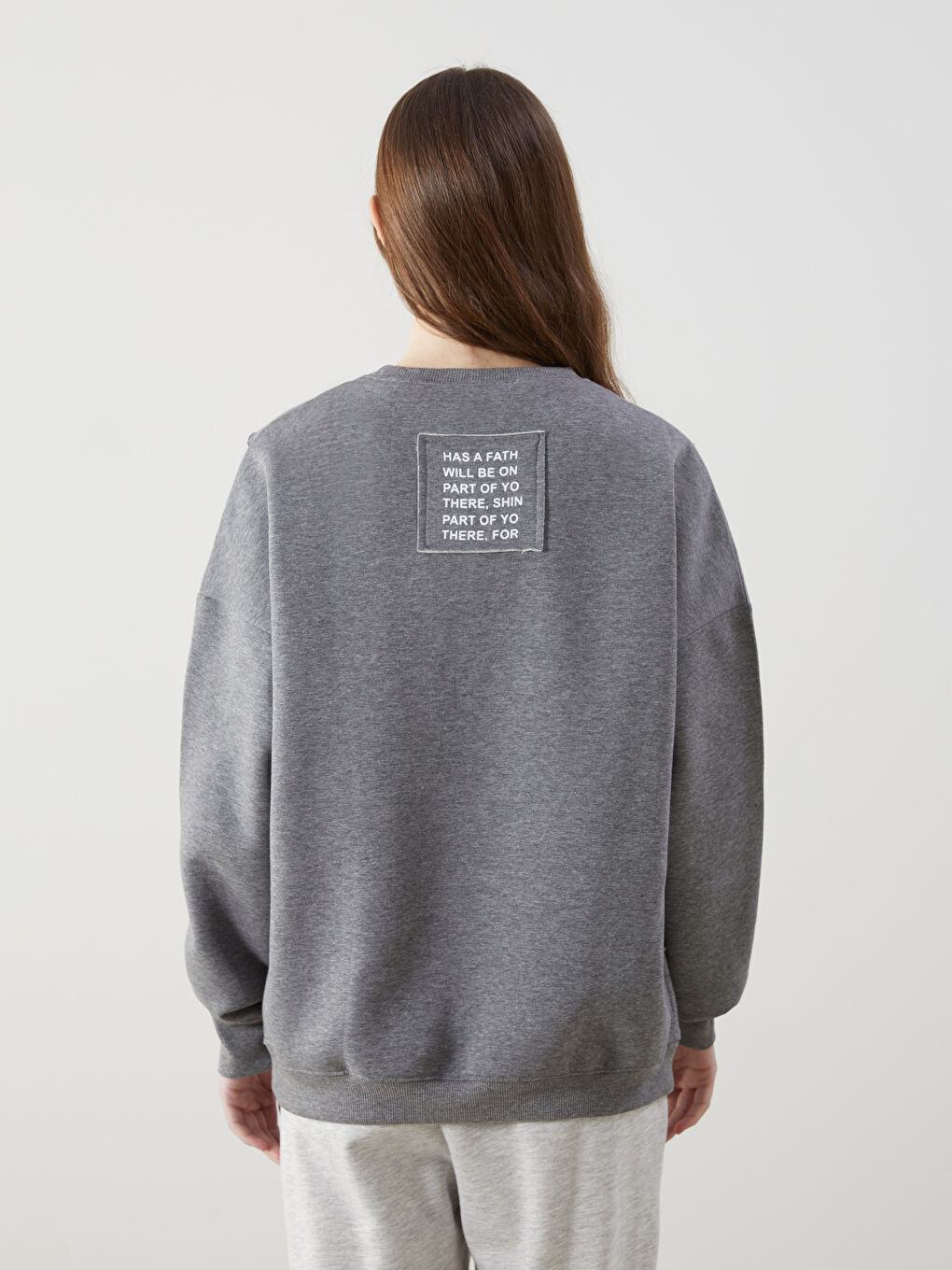 Crew Neck Printed Women's Sweatshirt-3