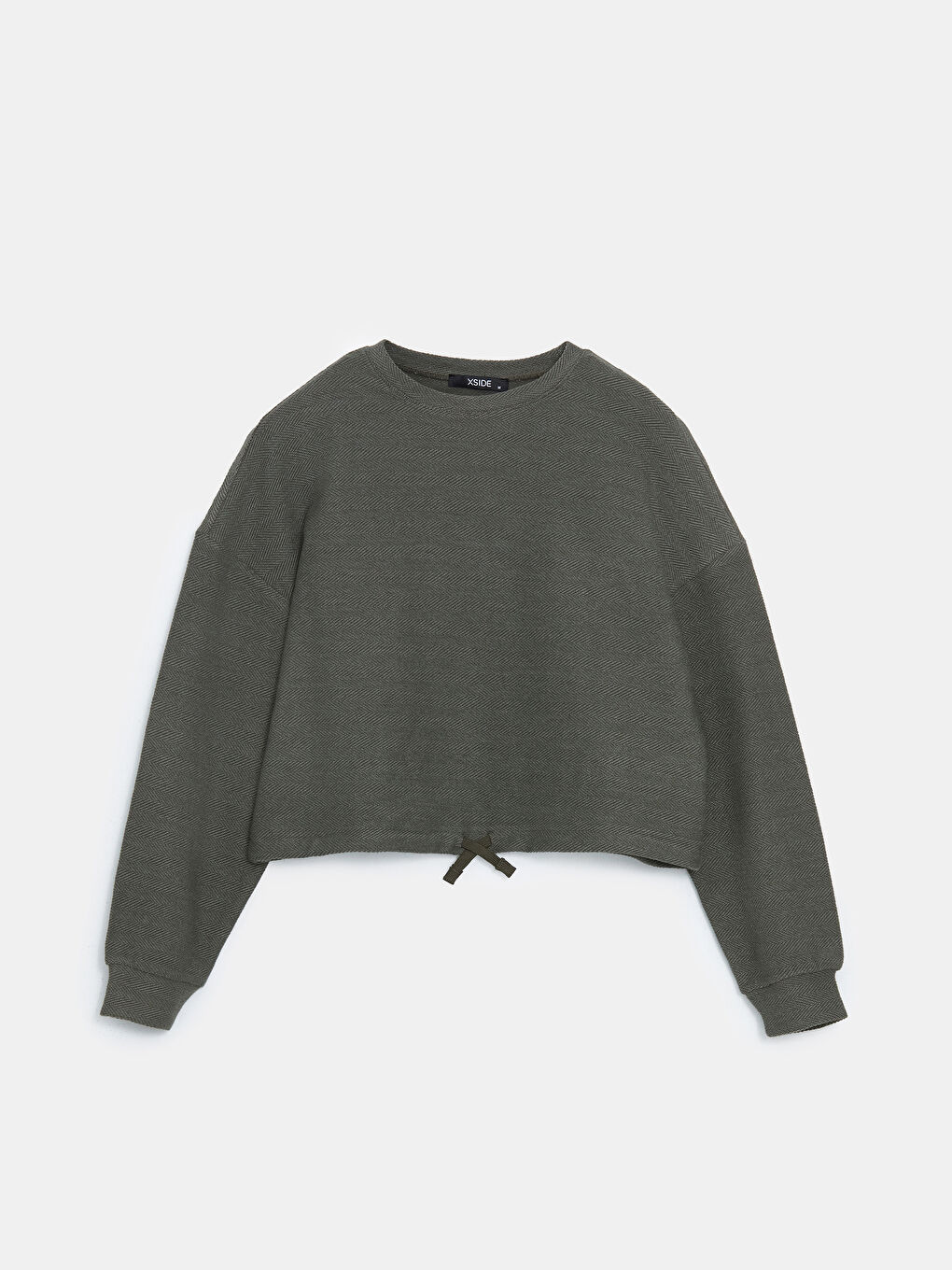 Crew Neck Patterned Sweatshirt -W4LM96Z8-DYG