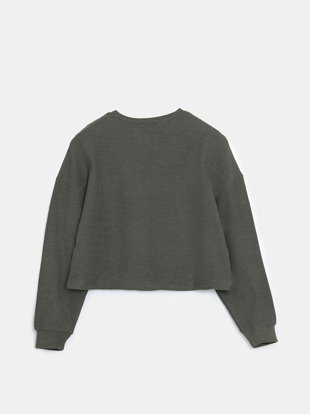 Crew Neck Patterned Sweatshirt -W4LM96Z8-DYG